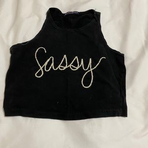 Brandy Melville “Sassy” Crop Top